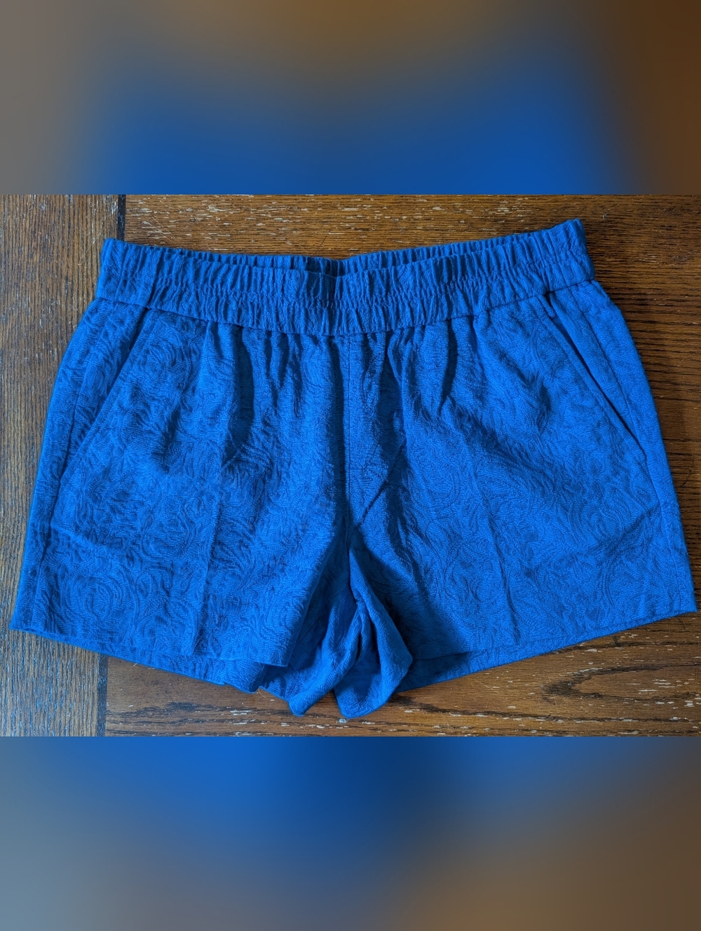 J. Crew Pull On Jacquard Shorts in Royal Blue Size 2